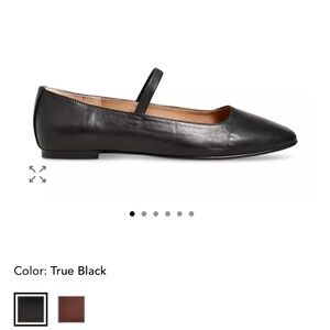Madewell True Black Leather Ballet Flats